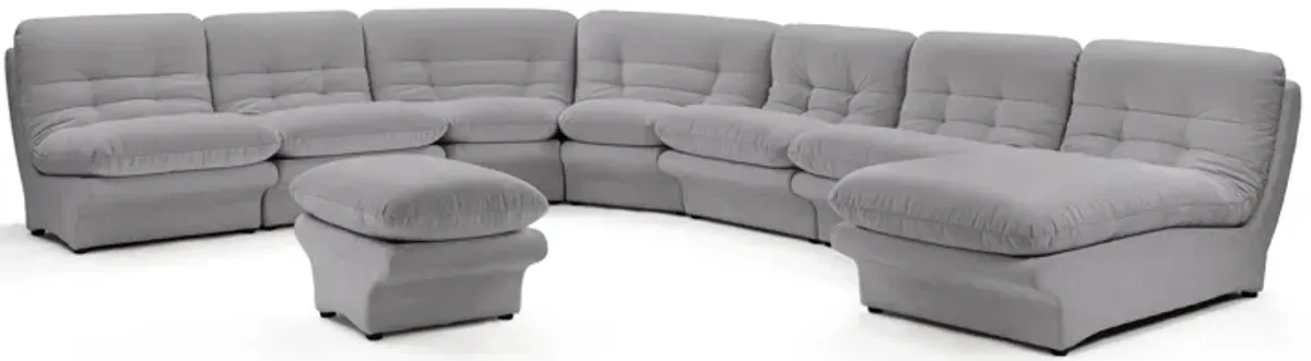 Carsons Mid Century Curved Modular Sectional Sofa | Combination 001