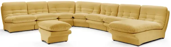 Carsons Mid Century Curved Modular Sectional Sofa | Combination 001