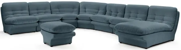 Carsons Mid Century Curved Modular Sectional Sofa | Combination 001