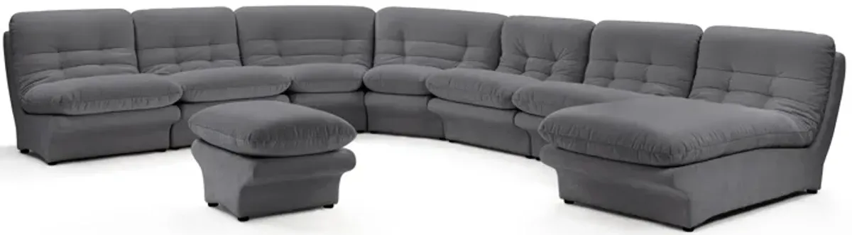 Carsons Mid Century Curved Modular Sectional Sofa | Combination 001