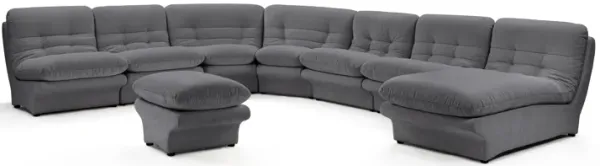 Carsons Mid Century Curved Modular Sectional Sofa | Combination 001