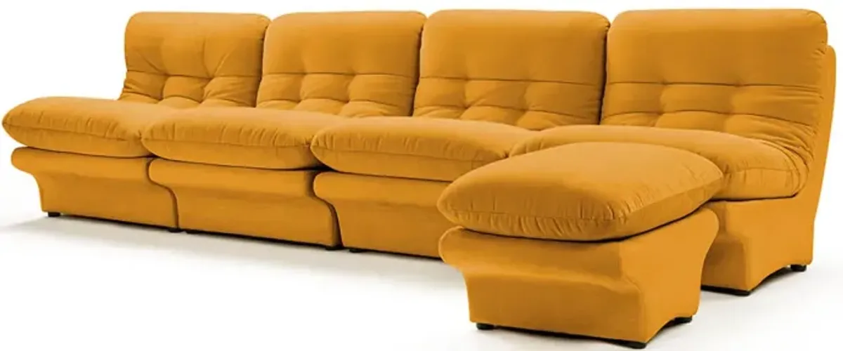 Carsons Mid Century Curved Modular Sectional Sofa | Combination 002