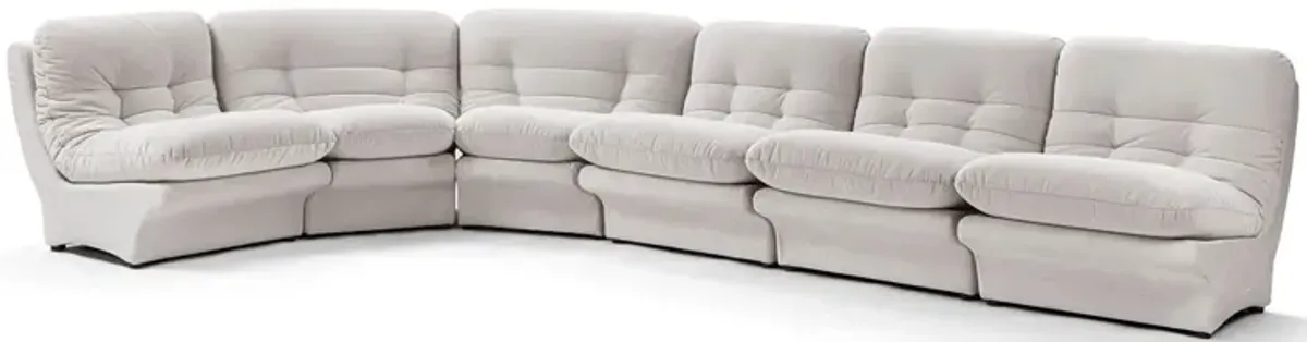 Carsons Mid Century Curved Modular Sectional Sofa | Combination 003