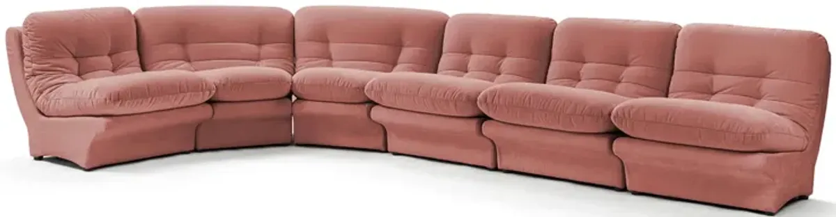 Carsons Mid Century Curved Modular Sectional Sofa | Combination 003