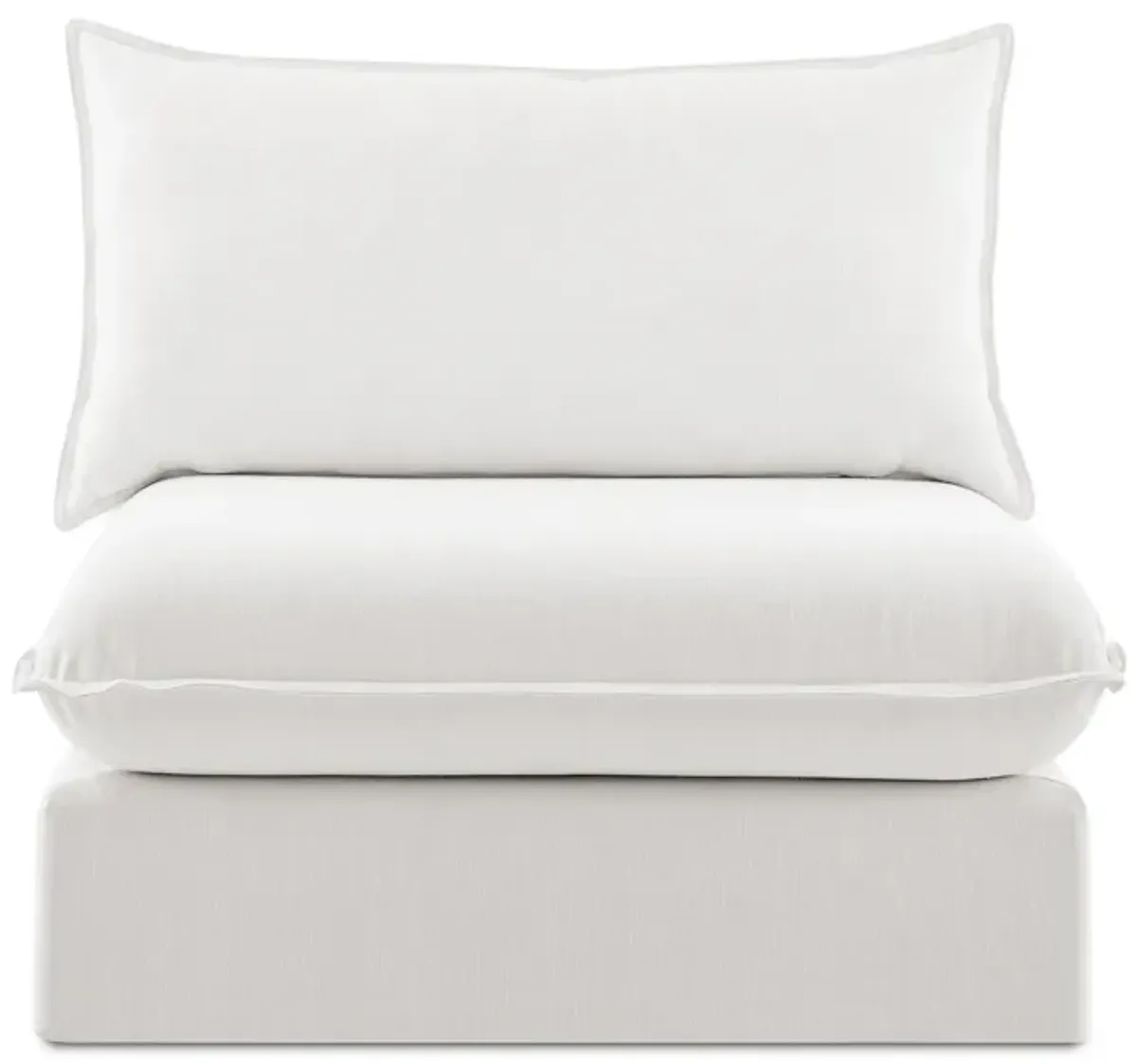 EM Wabi-Sabi Casual Slipcovered Modular Sectional Sofa | Middle Module