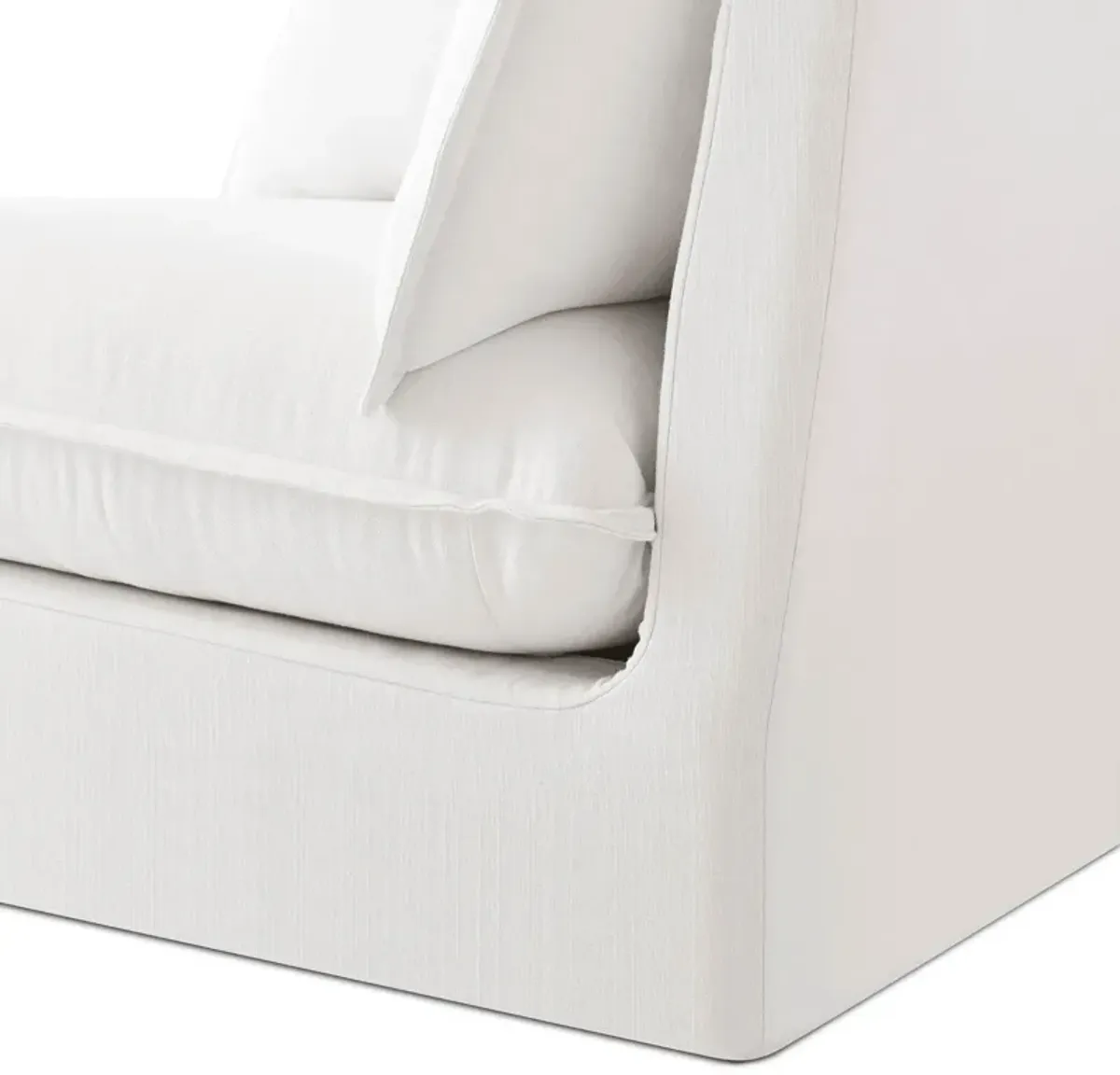 EM Wabi-Sabi Casual Slipcovered Modular Sectional Sofa | Armrest Module