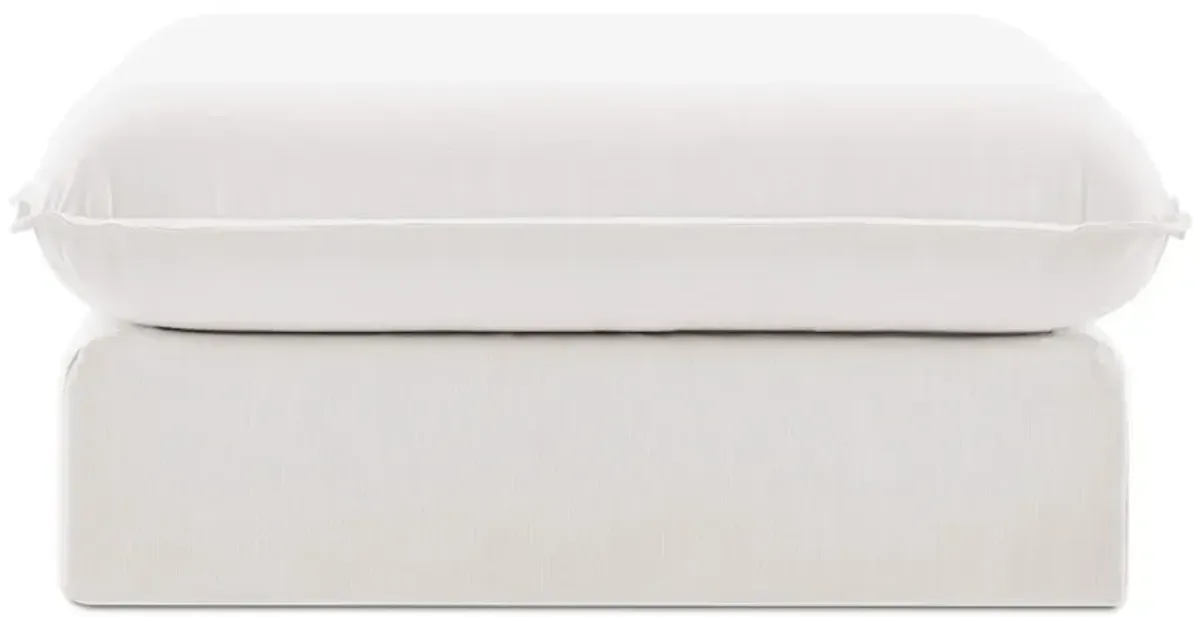 EM Wabi-Sabi Casual Slipcovered Modular Sectional Sofa | Ottoman