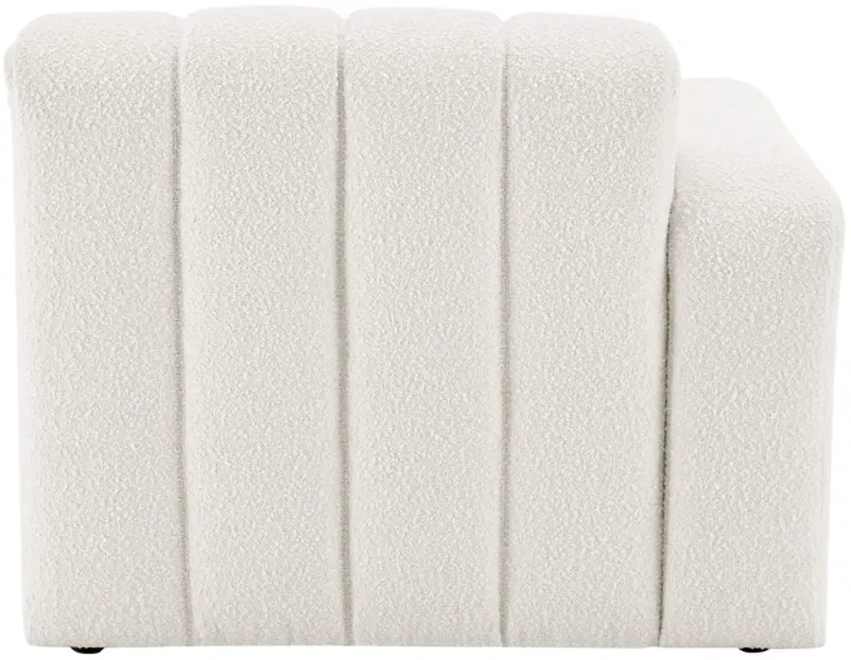 Aurelie Modern Channel Tufted Curved Modular Sectional Sofa | Armrest Module