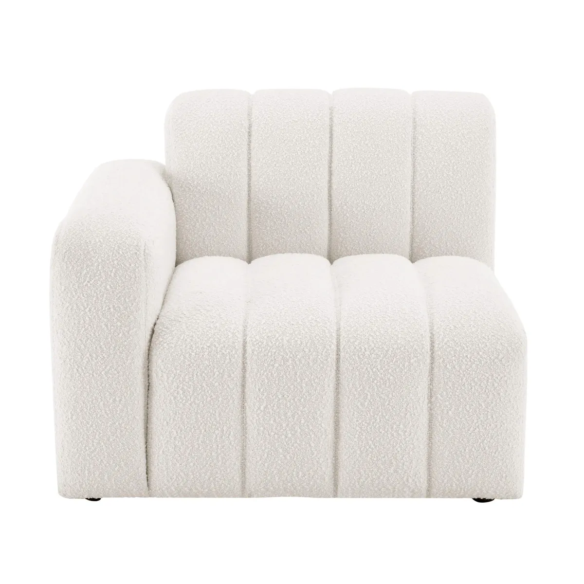 Aurelie Modern Channel Tufted Curved Modular Sectional Sofa | Armrest Module