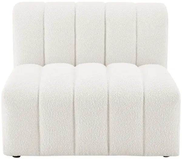 Aurelie Modern Channel Tufted Curved Modular Sectional Sofa | Middle Module