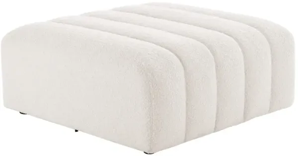 Aurelie Modern Channel Tufted Curved Modular Sectional Sofa | Ottoman