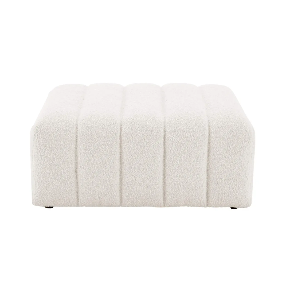 Aurelie Modern Channel Tufted Curved Modular Sectional Sofa | Ottoman