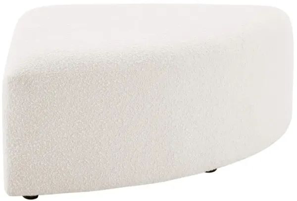 Aurelie Modern Channel Tufted Curved Modular Sectional Sofa | End Ottoman