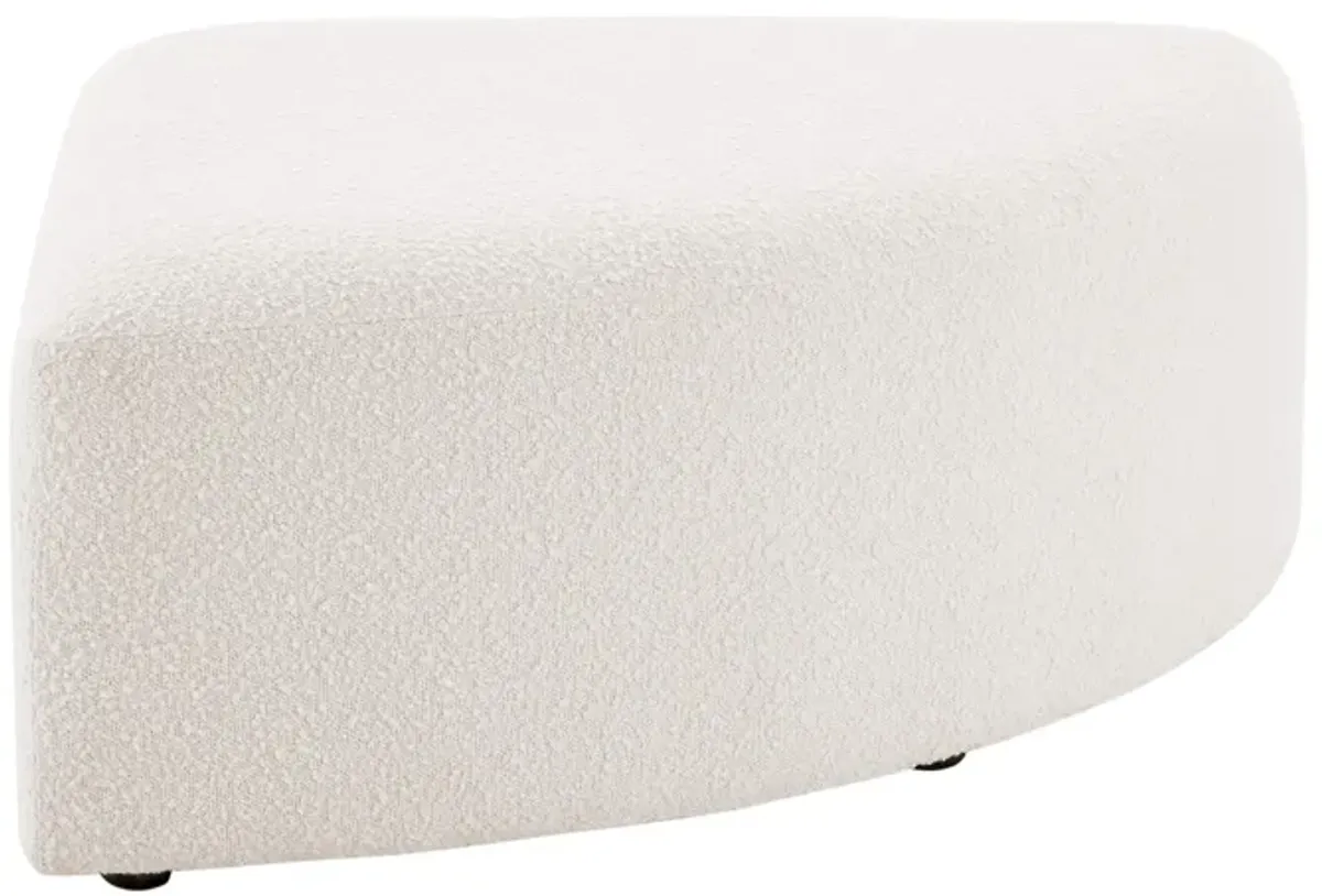 Aurelie Modern Channel Tufted Curved Modular Sectional Sofa | End Ottoman