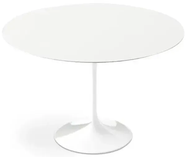 White Lacquer Tulip Dining Table - Round