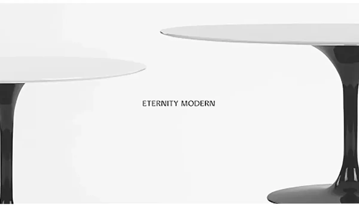 White Lacquer Tulip Dining Table - Round