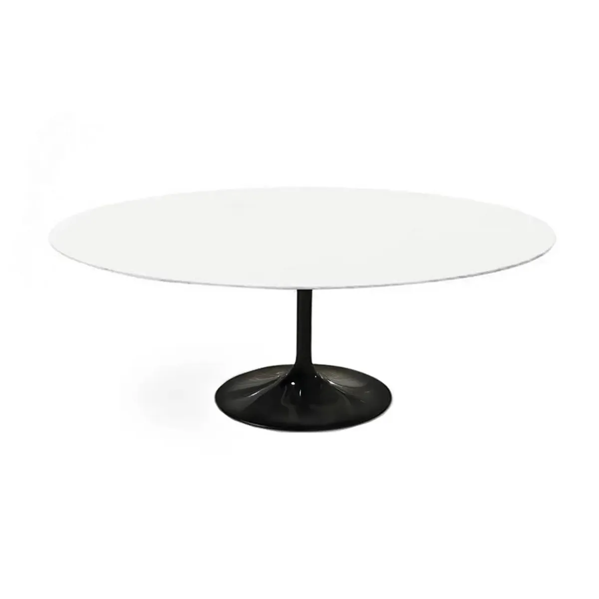 White Lacquer Tulip Dining Table - Oval