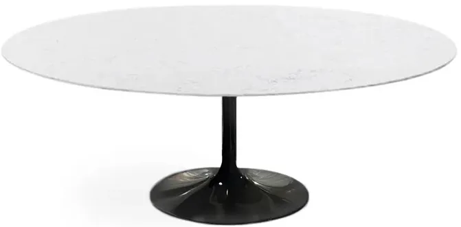 Bianca Neve Calacatta Quartz© Tulip Dining Table - Oval