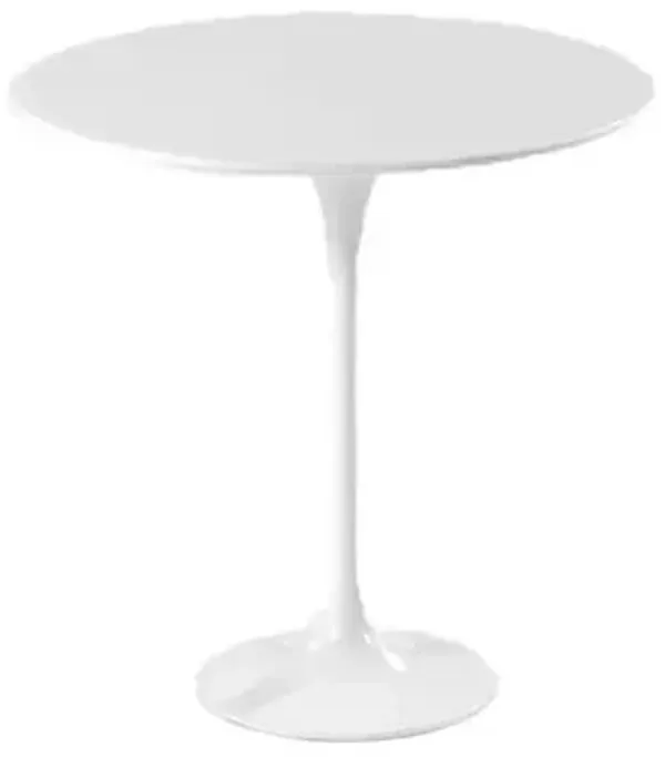 White Lacquer Tulip Side Table