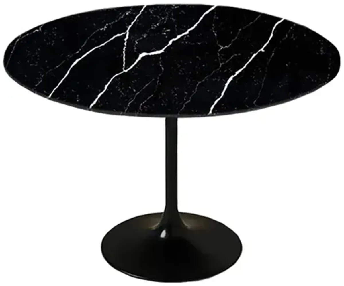 Black Calacatta Quartz | Tulip Dining Table - Round