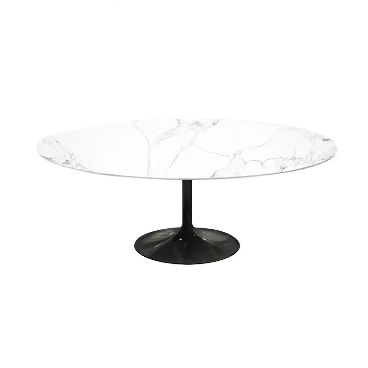 Statuario Venato Calacatta Quartz® Tulip Dining Table - Oval