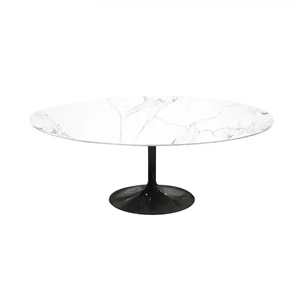 Statuario Venato Calacatta Quartz® Tulip Dining Table - Oval