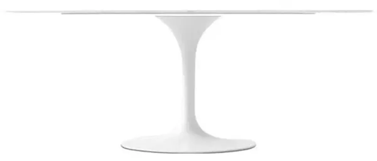 Carrara Nuvo Calacatta Quartz© Tulip Dining Table - Oval