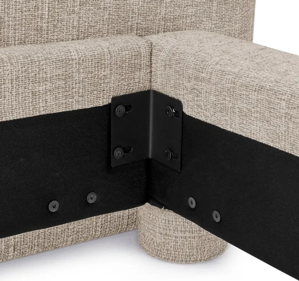 Adonis Modern Low Profile Woven Fabric Upholstered Platform Bed