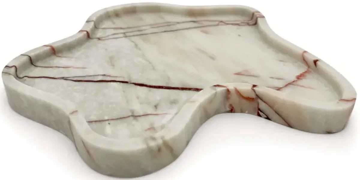 Mae Wavy Marble Travertine Catchall