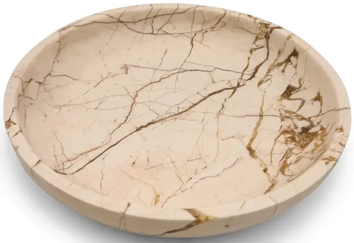 Kai Large Round Marble Centerpiece Bowl