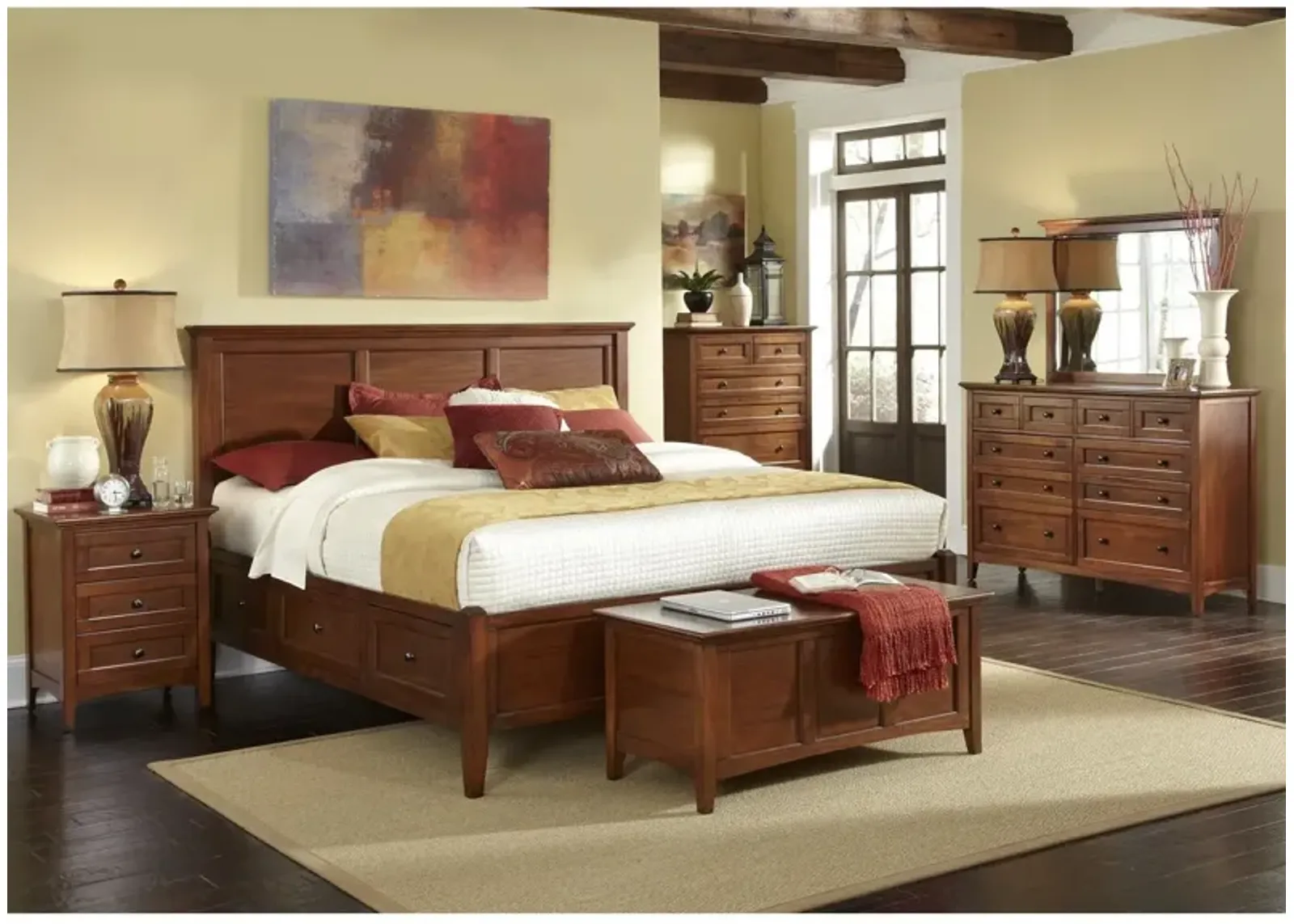 Queen / Cherry Westlake Storage Bedroom Group