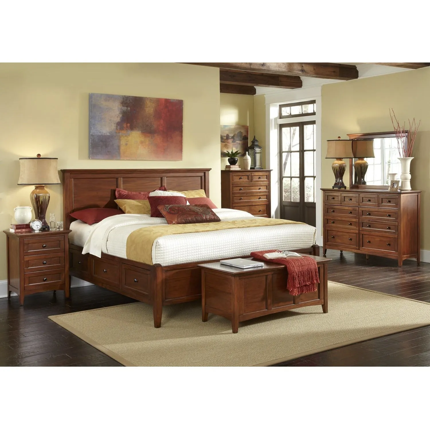 Queen / Cherry Westlake Storage Bedroom Group