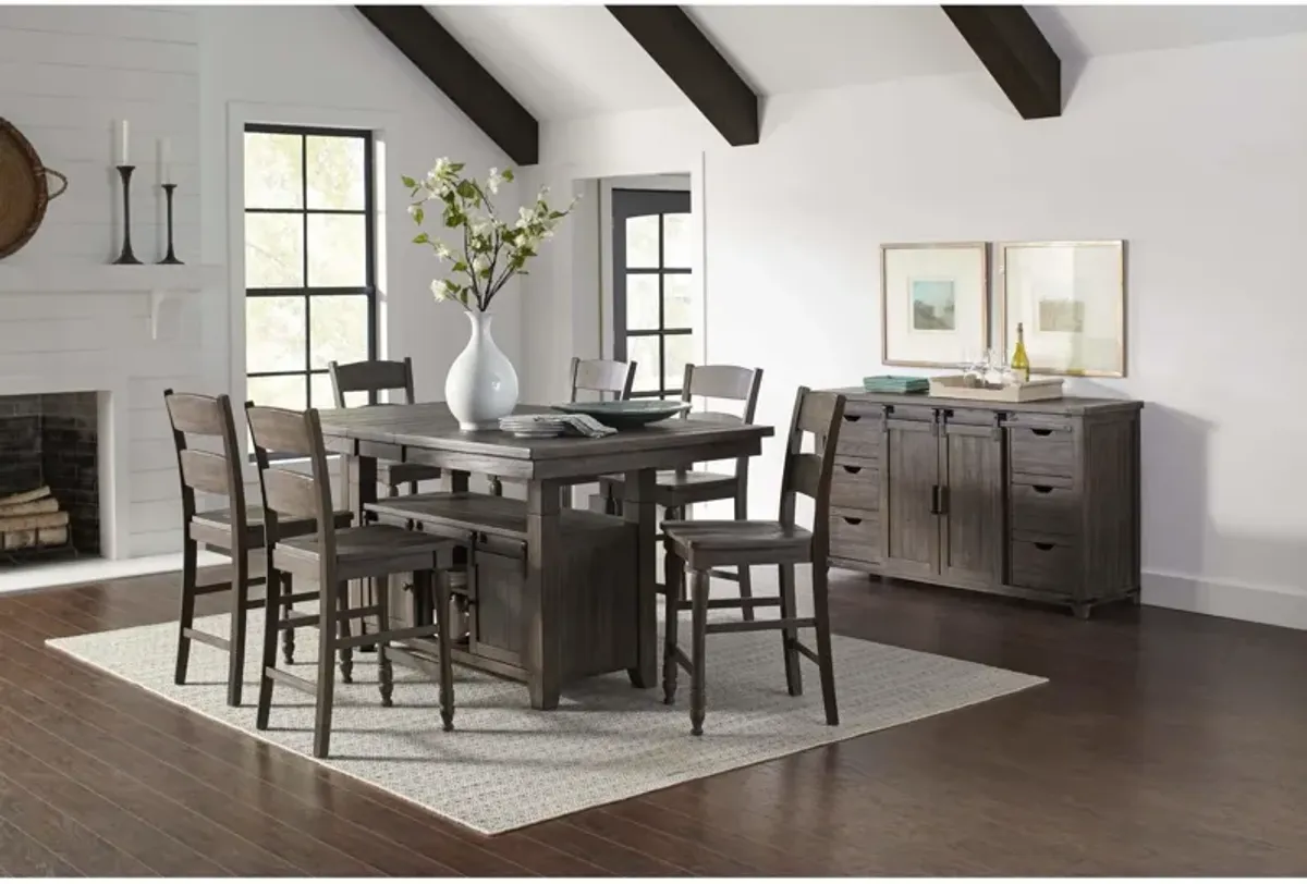 Madison County Counter Dining Set - Barnwood