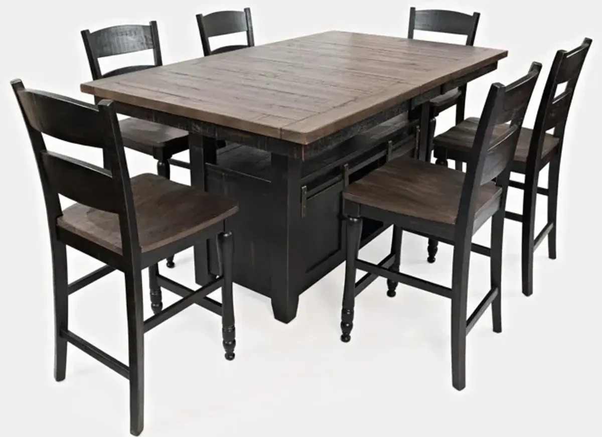 Madison County Counter Dining Set - Black