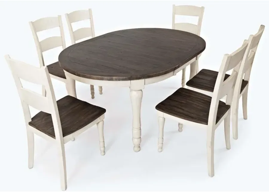 Madison County Oval Dining Set - White