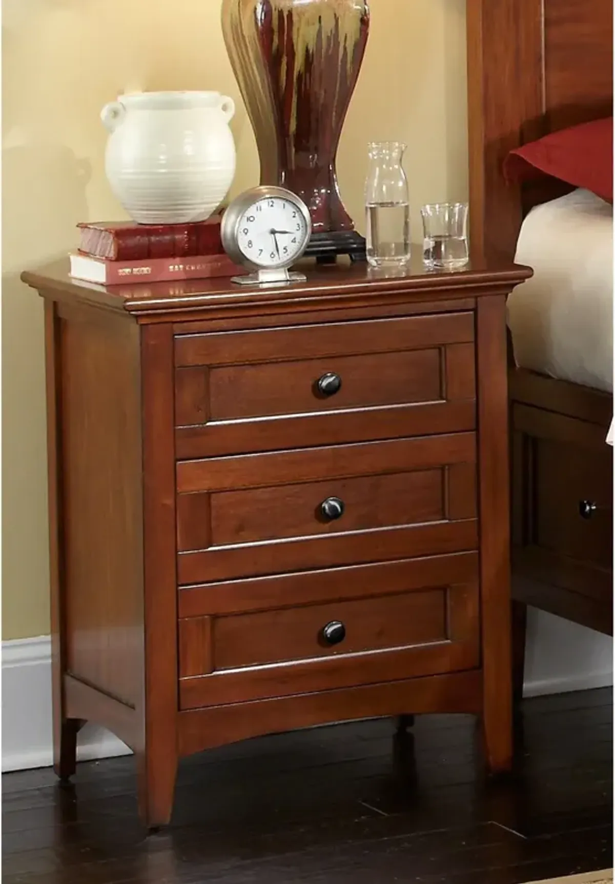 Cherry Westlake 3 Drawer Nightstand