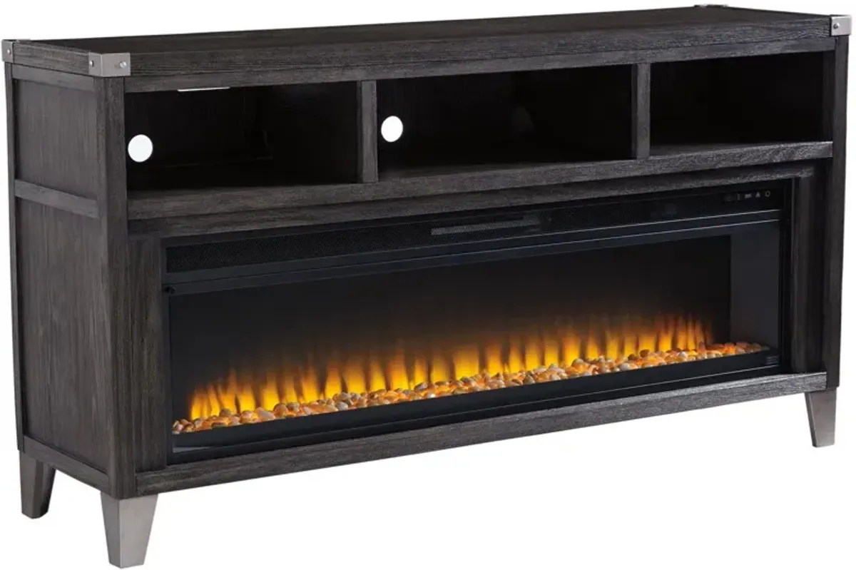 Todoe TV Stand with Fireplace