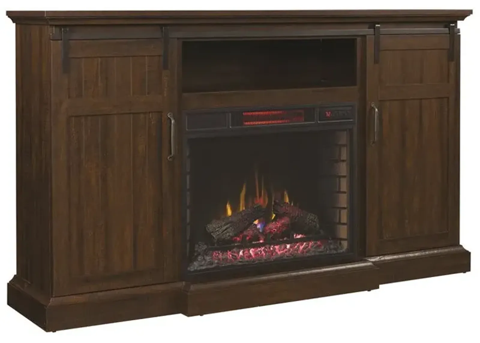 Manning TV Stand with Speakers and Fireplace Insert