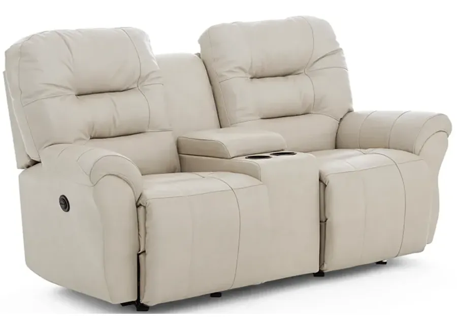 Unity Sand Unity Leather Power Console Loveseat