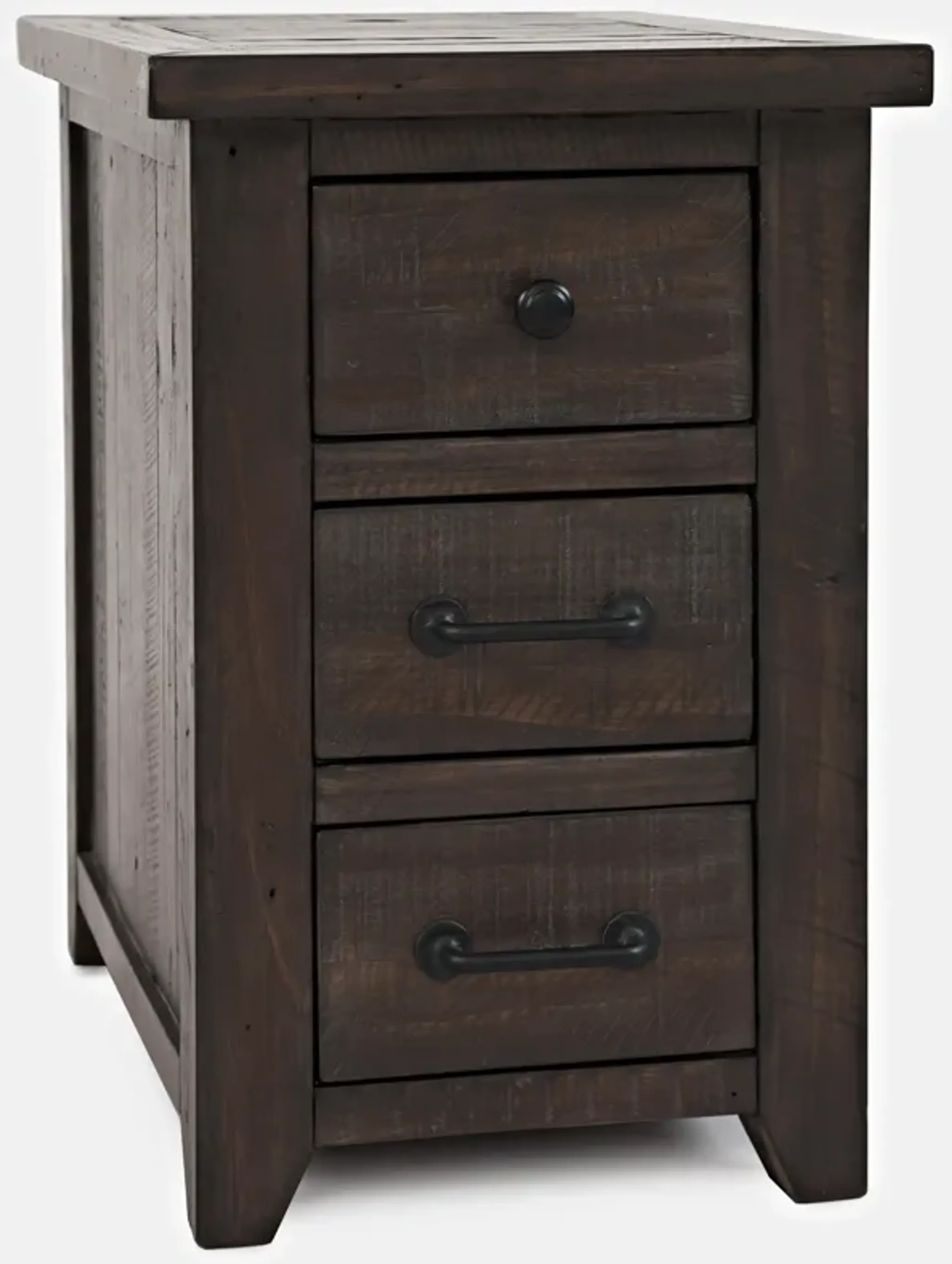 Barnwood Madison County Power Side Table | Furniture.com