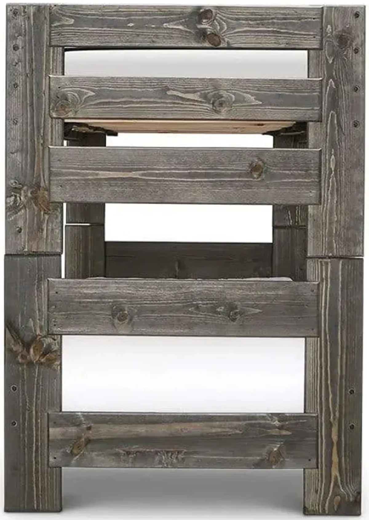 Twin over Twin / Gray Quinn Gray Bunk Bed