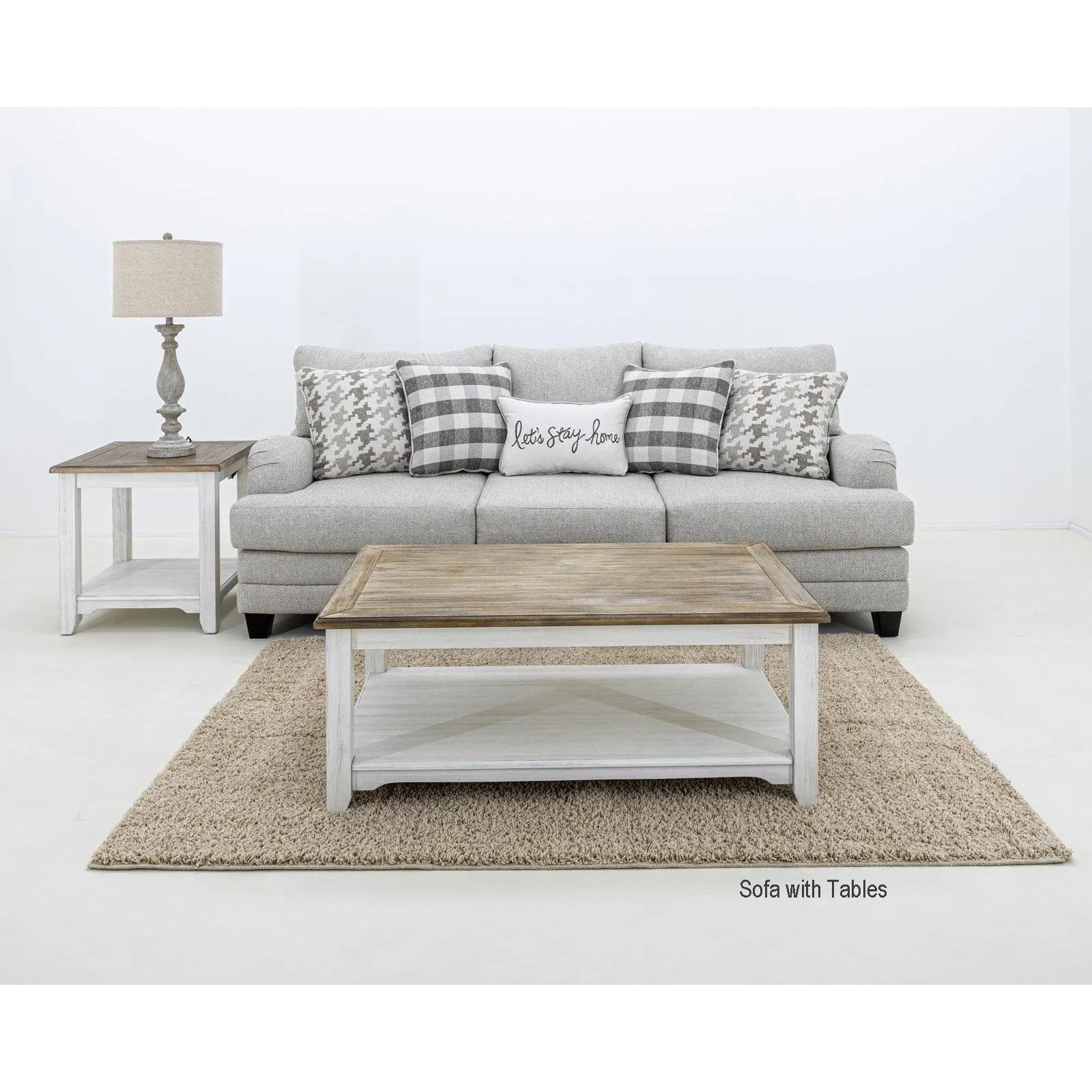 Sofa with Tables Basic Wool Sofa Living Room