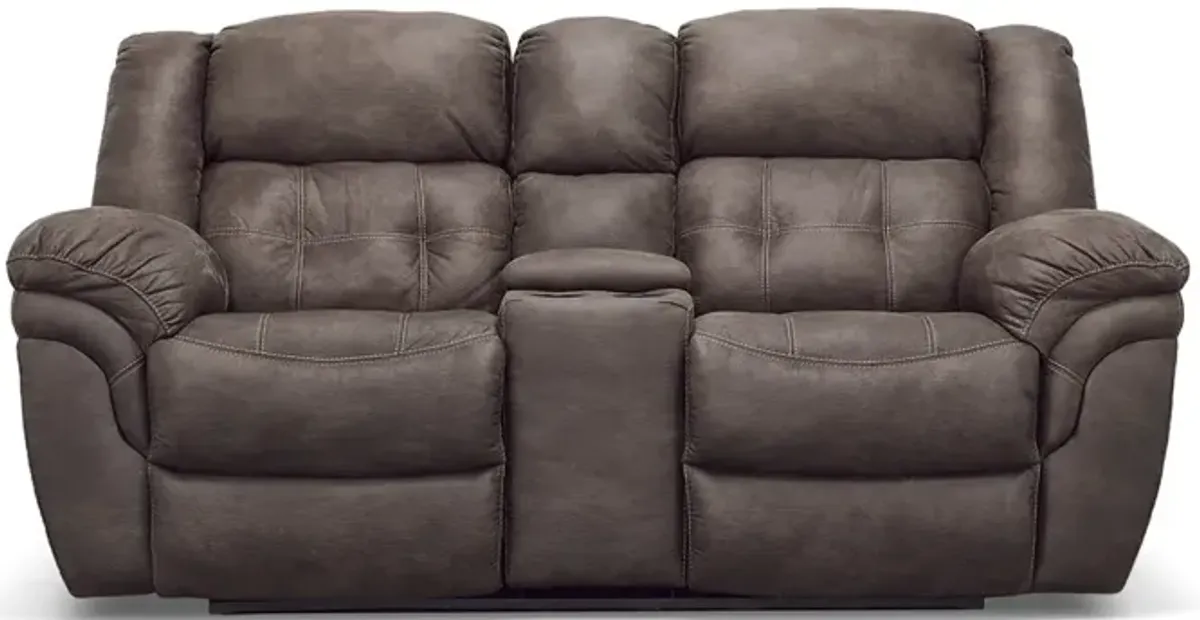 Manual Recline Frontier Reclining Console Loveseat