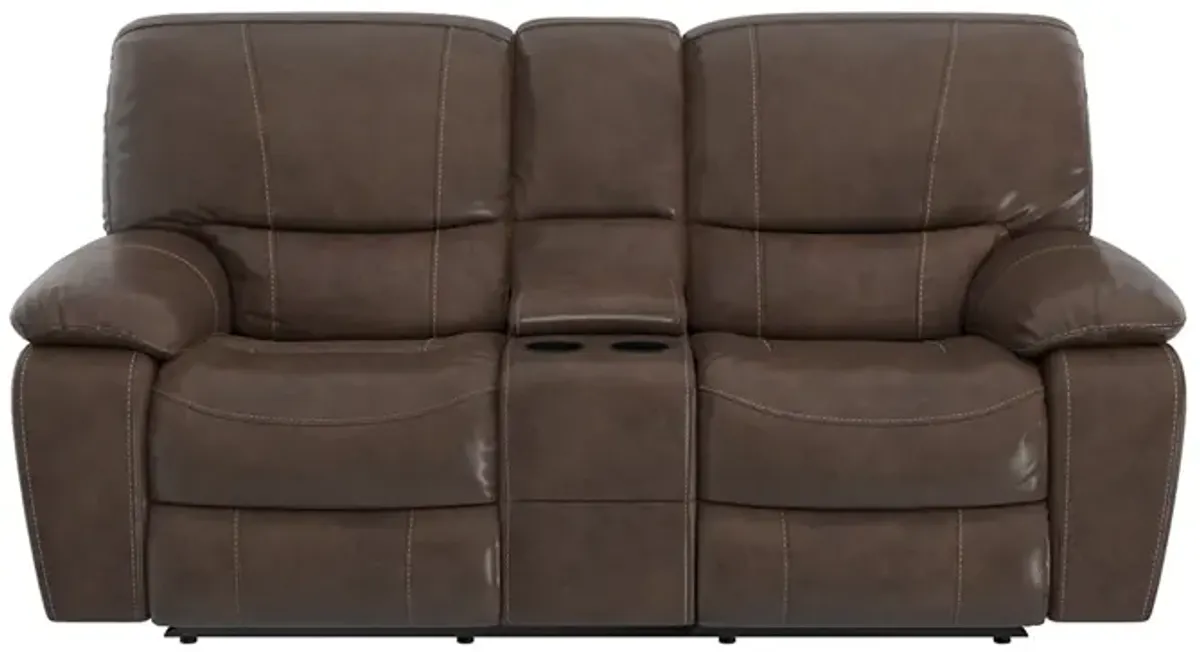 Dylan Leather Power Loveseat with Console