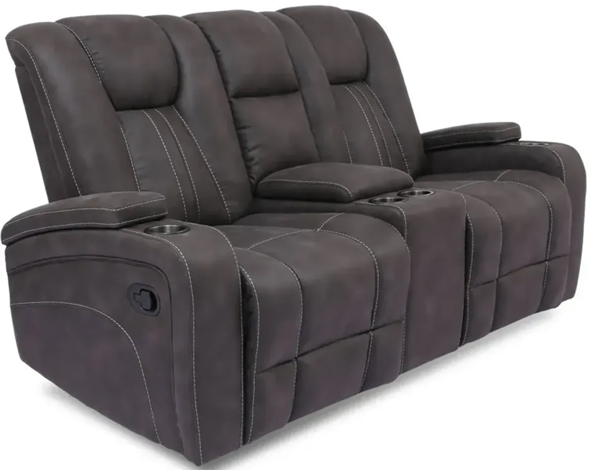 Cowboy Reclining Loveseat with Console