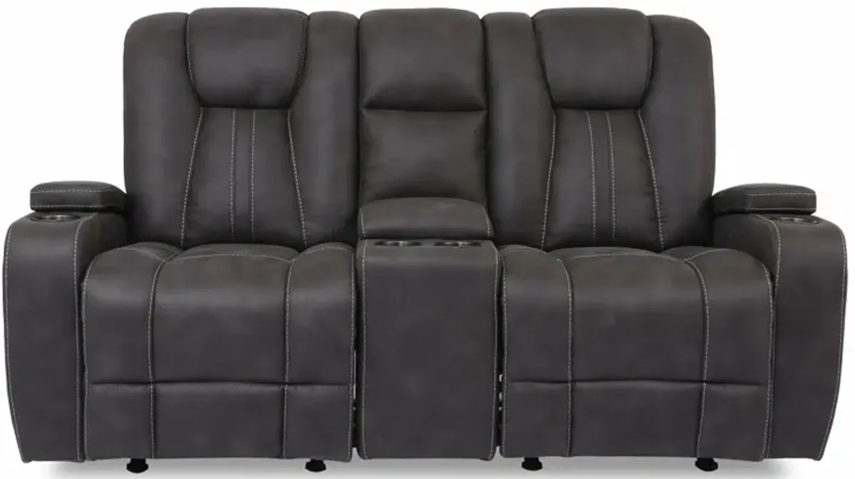 Cowboy Reclining Loveseat with Console