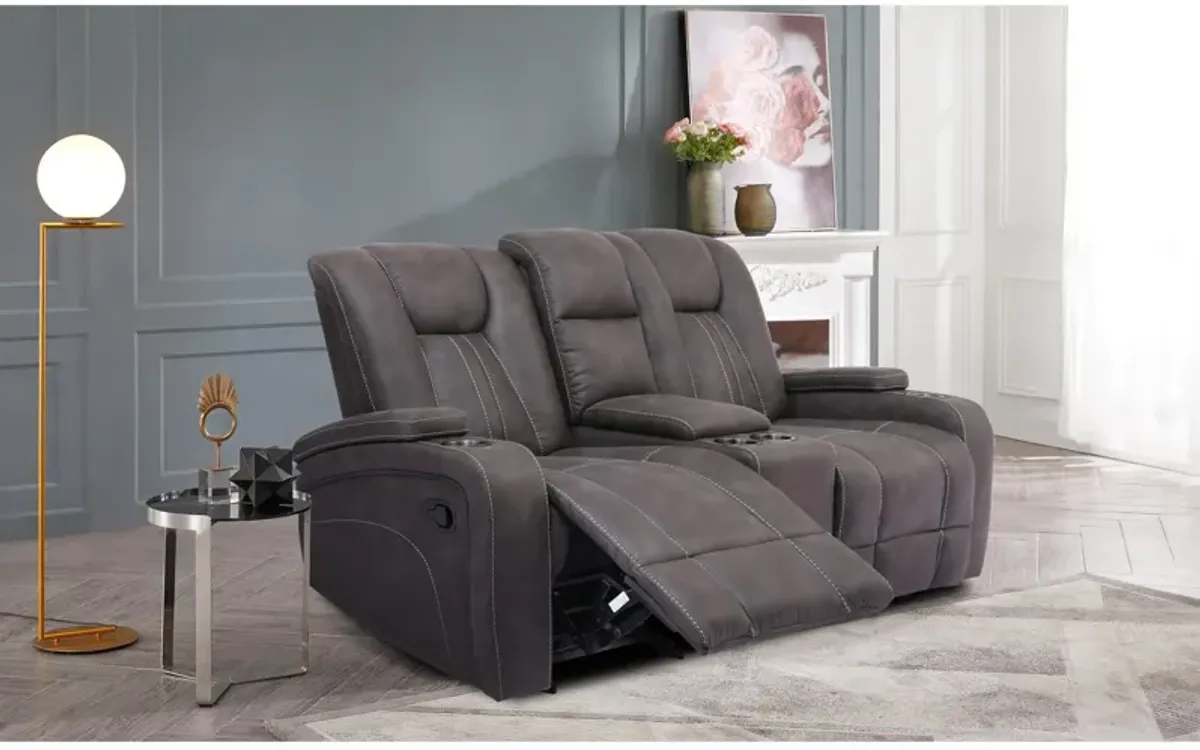 Cowboy Reclining Loveseat with Console