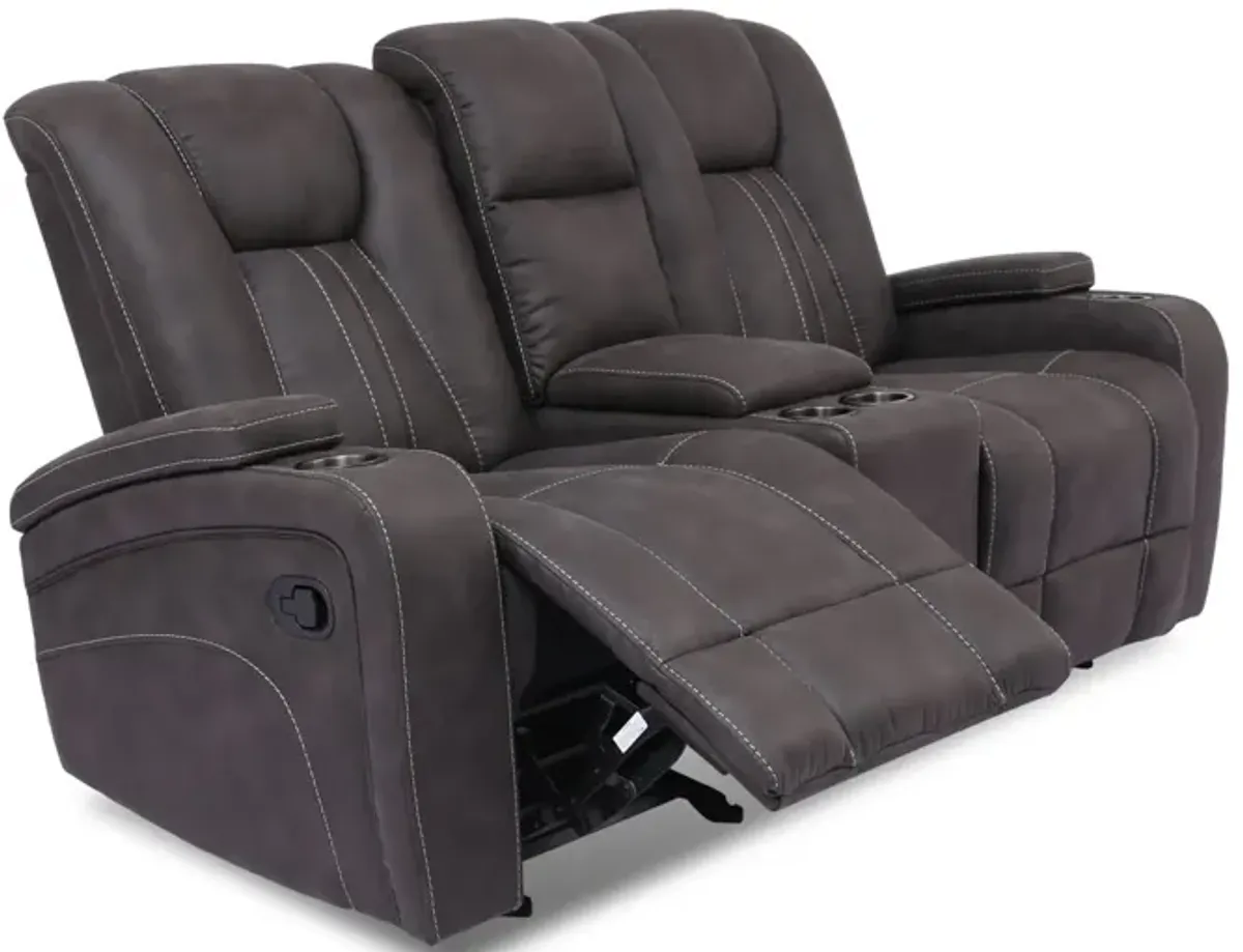 Cowboy Reclining Loveseat with Console