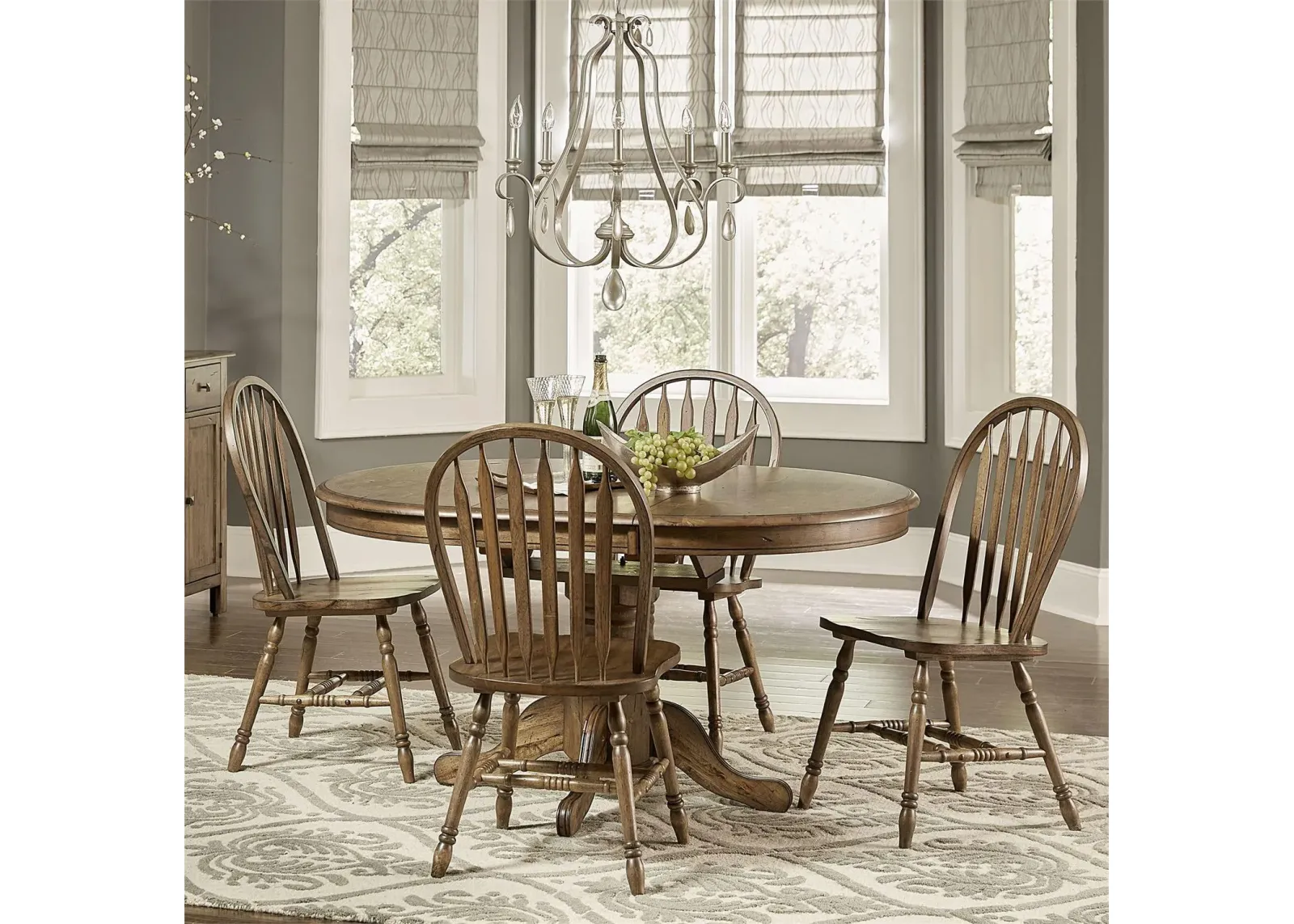 Table with Honey Chairs Carolina Crossing Dining Set