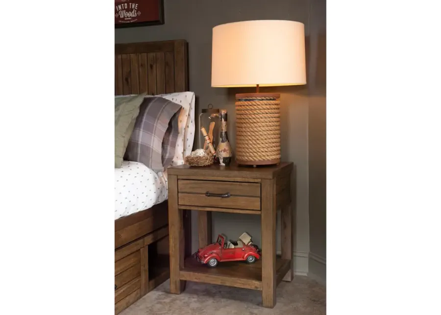 Brown Summer Camp Nightstand